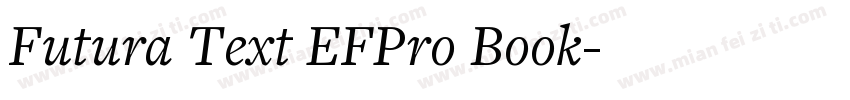 Futura Text EFPro Book字体转换
